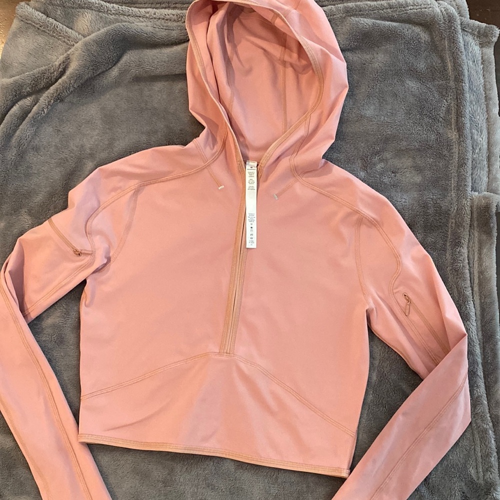 Lululemon Break a Trail Half Zip Crop Hoodie
